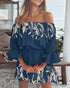 Women’s Off Shoulder Floral Blouse - Boho Summer Top