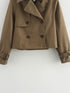 Ladies Vintage Cropped Trench Jacket