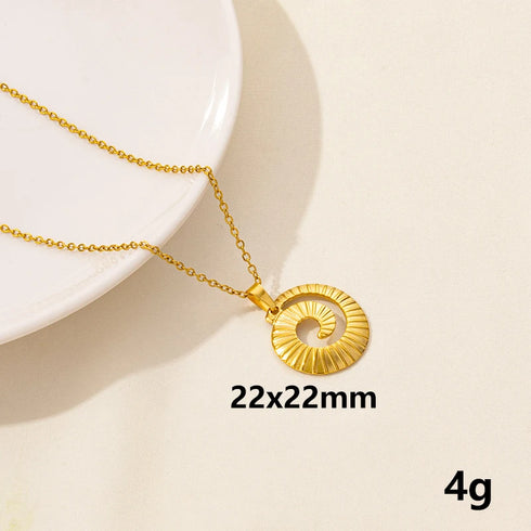 Stainless Steel Textured Starfish Pendant Necklace