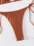 Floral Print Triangle Bikini Set with Brazilian Bottoms