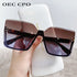 OEC CPO Oversized Rimless Sunglasses UV400 Gradient