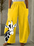 Women's Cartoon Cat Loose Wide-Leg Pants