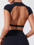 Ctenkevet Women's Yoga Crop Top with Back Detail