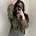 Long Sleeve Casual Blouse with Pockets