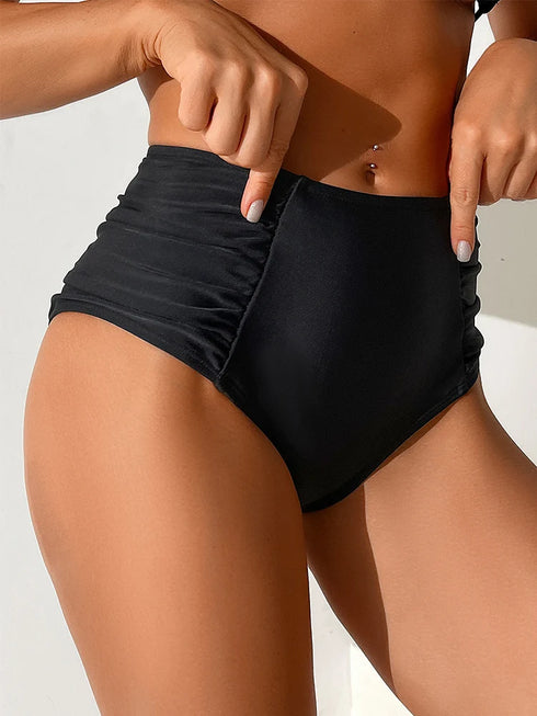 Women’s Black High-Waisted Bikini Bottom