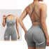 Criss Cross Backless Cami Sports Romper
