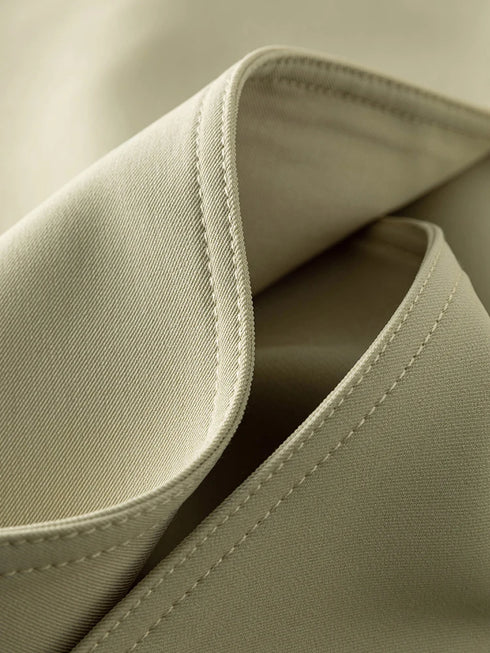 Classic Double-Breasted Mid-Length Trench Coat for Women