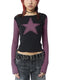 Women's Star Print Long Sleeve Casual T-Shirt