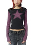 Women's Star Print Long Sleeve Casual T-Shirt