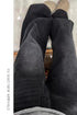Womens Flared Wide Leg Jeans - Black & Grey