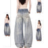 High Waist Thermal Baggy Jeans for Women