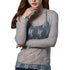 Lace Bottomed Long Sleeve Blouse Top