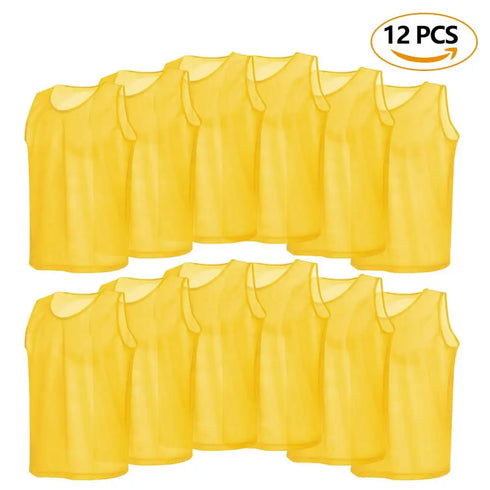12 Pack Soccer Training Vests for Adults and Kids