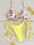 Tropical Fruit Print High Waisted Bikini Set