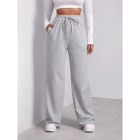 Plus Size High Waisted Straight Sweatpants