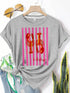 Printed Short Sleeve T-Shirt for Summer