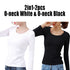 O Neck V Neck Long Sleeve Shirt Women Winter Bottoming Crop Tops Black Casual Slim Basic Velvet Heating Fiber Thermal T-Shirts