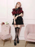 Noemi Inspired Ruffle Bow Top - Japanese Dark Femme Off-Shoulder Blouse, Lace Trim Bell Sleeve Shirt for Yami Kawaii & Lolita