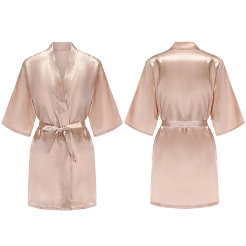 Women's Satin Short Robes for Bridesmaids and Parties