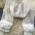 Ruffle Chiffon Blouse Summer Women Lantern Sleeve Fashion Slim Loose Vacation Ladies Y2K Casual Chic Tops