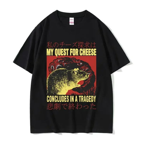 Japanese Evolve Into Crab Funny Graphic T Shirt Women Retro Fashion T-shirts Oversized T-shirt Streetwear Vintage puls size Y2K