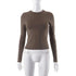 Womens Long Sleeve Bodycon Crop Top - Solid Colours