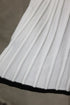 Elegant White Pleated Skirt Set with Short Sleeve Top