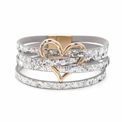 Leather Bracelets For Women Fashion Multilayer Wrap Jewelry