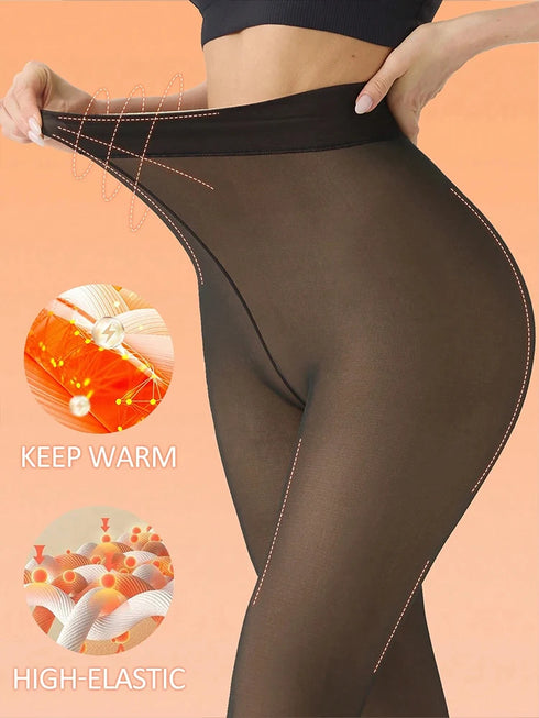 Fleece Lined Booty Lifting Leggings for Women