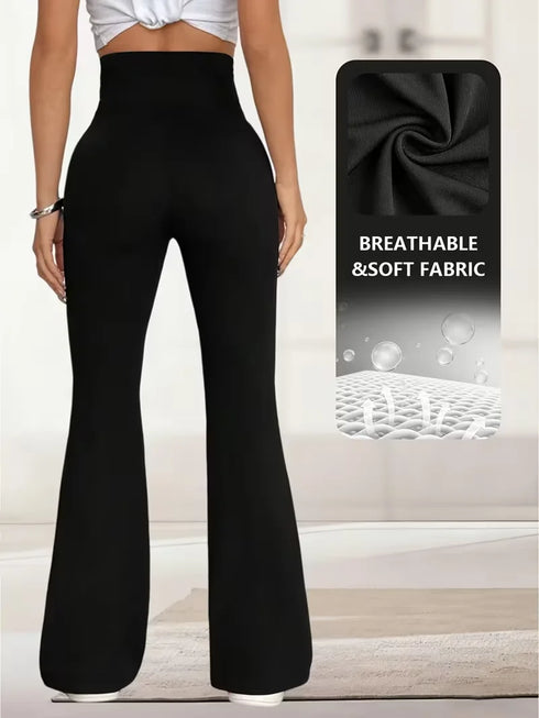 Women's High-Waisted Crossover Flare Yoga Pants