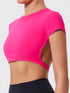 Ctenkevet Women's Yoga Crop Top with Back Detail