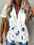 Floral Printed Button-Down Shirt for Women