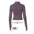 Y2K Long Sleeve Zip Crop Top for Women