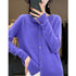 100% Pure Merino Cashmere O-Neck Cardigan for Women