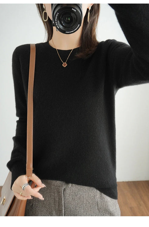 Casual Knitted Pullover Sweater for Women