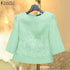 ZANZEA Elegant Embroidered Blouse for Women