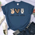Peace Love Coffee Graphic T-Shirt for Women