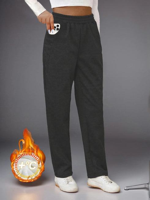 Women's Casual Straight Leg Pants with Pockets