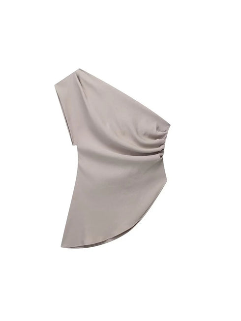 Asymmetric Off Shoulder T-Shirt for Stylish Women