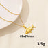 Stainless Steel Textured Starfish Pendant Necklace