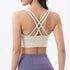 Women's Quick Dry Yoga Sports Bra with Cross Back Design