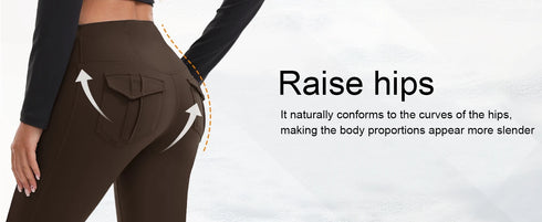 Women's High Waisted Flared Yoga Pants with Pockets
