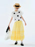 Women's White Polka Dot Puff Sleeve Blouse
