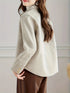 Classic Solid Woolen Coat for Women