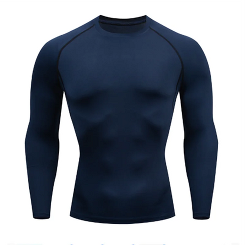 Men's Quick Dry Long Sleeve Compression Running T-Shirt
