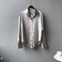 Spring Fashion Button Up Silk Shirt Vintage Blouse Women Satin Tops Office Lady Elegant Long Sleeves Female Loose Shirts 11355