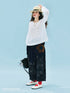 Imakokoni Autumn Loose Cotton T-Shirt with Lace Collar