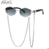 Trendy Retro Hexagon Sunglasses with Chain for Women