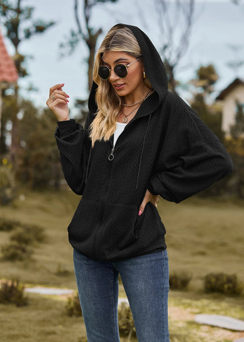 Hooded Zip-Up Sweatshirt for Women