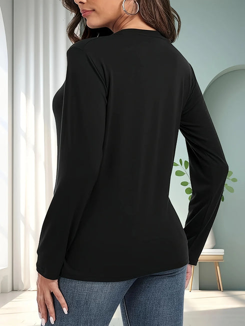 Women's Casual Loose You Are Enough Printed Long Sleeve T-shirt